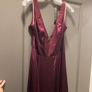 Floor length dress from David’s Bridal!